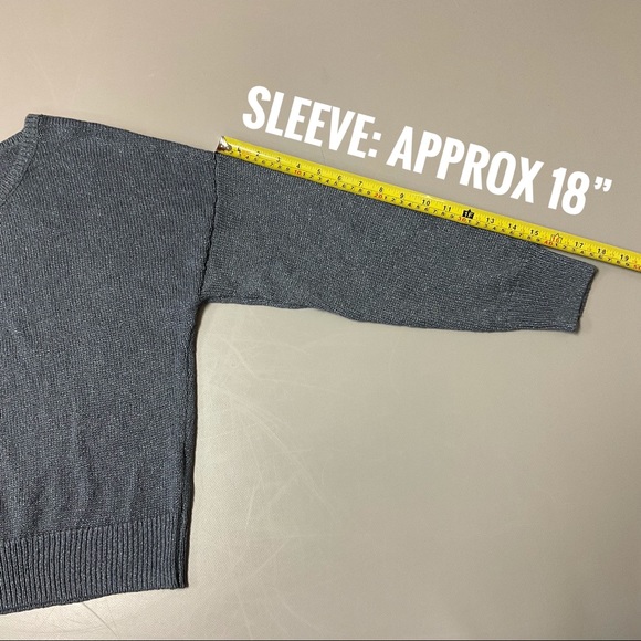 New H&M Gray Metallic Silver Sparkly Sweater - Picture 6 of 12